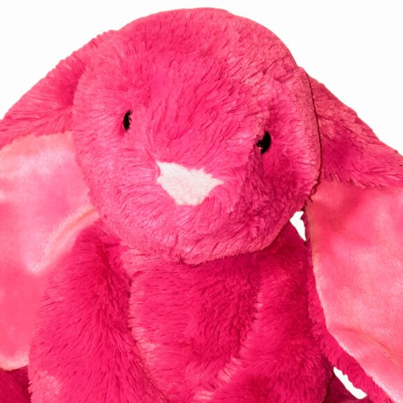 2018 Aurora Purely Luxe Pink Bunny Rabbit Plush Beanbag Toy 11" - Picture 2 of 7